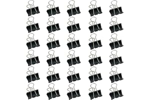 SZXMDKH 30 szt. składane klipsy 25 mm klipsy do segregatorów czarny zacisk do papieru