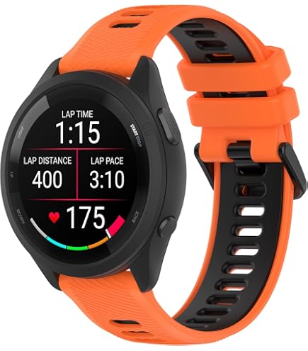 GIOPUEY Silikon Armband Für Garmin Forerunner 165 – Weich, Atmungsaktiv, In Midnight Blue, Einfach Zu Wechseln