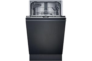 Siemens SR63EX24KE, iQ300 Smarter Geschirrspüler Vollintegriert, 45 cm breit, Made in Germany, Besteckkorb, automatische Türöffnung am Programmende, angenehm leise mit iQ drive Motor, aquaStop