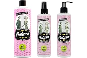 Petuxe Pack für Haustiere Shampoo + Maske + Conditioner. Katzen Shampoo. Alle Rassen. Alle Haartypen - Vegan. Wäscht in der Tiefe. mit Vitamin E...