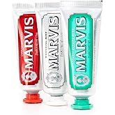 Marvis 3 Tat Beyazlatıcı Nane & Klasik Nane & Tar&ccedil;ınlı Nane Diş Macunu (1 x 3 Adet)