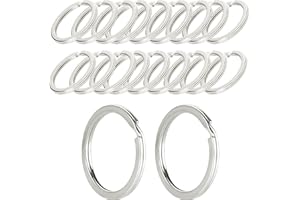 LIBAIDZ 20 Stück Schlüsselring 25mm,Schlüssel ringe,Schluesselanhaenger selber machen,Schlüsselanhänger rohlinge,für Hausschlüsseln,Autoschlüsseln,DIY Zubehör Ornamente