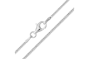 The Chain Company - Sterling Silver 16" 18" 20" 24" 28" 30" Inch 1.5mm Thick Italian Curb Chain Necklace