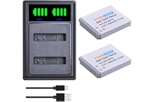 PowerTrust 2Pcs NB-6L NB-6LH Battery + NB 6L Battery Charger with type-C port for Canon PowerShot SX170 IS, SX240 HS, SX260 HS, SX270 HS, SX280 HS, IXUS 310 SX240 SX275 SX280 SX510 SX500 HS 95