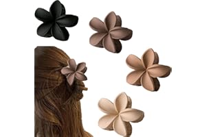 Eterspr 4 Piezas pinzas de pelo pequeñas, Pinzas para el Pelo con Flor, Clips de Garra de Flores, para Fijar Flequillos, Coletas y Decorar el Cabello