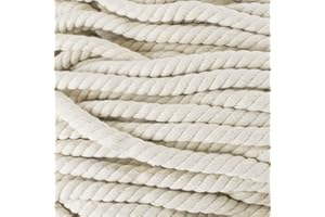 WEST COAST PARACORD Natural Twisted Cotton Rope - Soft But Strong - Assorted Colors - 1/2 Inch Diameter (Rice Red, 25 Feet)