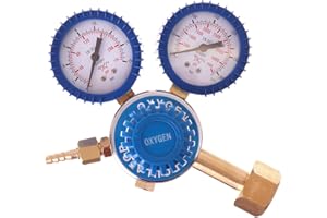 TC TECHNIC TECHNIC Riduttore di pressione dell'aria per regolatore di gas ossigeno Adatto per la saldatura Mig Mag Tig 2 misuratori Valvola di sicurezza Portata massima 30 m3/h Pressione di ingresso 200 bar