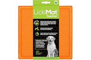 LickiMat Classic Soother, Slow Feeder for Dogs, Boredom and Anxiety Reducer; Perfect for Food, Treats, Yogurt, or Peanut Butter. Fun Alternative to a Slow Feed Dog Bowl, Green