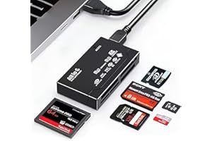 KMUQSHY Lector Tarjetas Memoria USB 2.0 Múltiple 6 en 1 para SD SDHC MicroSD MMC CF XD MS M2 Mini SD, Adaptador Múltiple Memoria Todo en Uno con Transferencia de Alta Velocidad Compatible con Windows y Mac