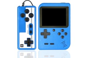 WAKSOX Retro Handheld Game Consoles - Mini Retro Video Game Console 500 Classical Games Support Connecting TV (Blue)