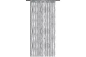 Arsvita Fadenvorhang Metallik-Optik mit Stangendurchzug, Türvorhang 140x250cm (Anthrazit)