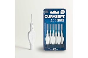 CURASEPT Scovolini Dentali Originali | Spazzolini interdentali Proxi P06 (filo 0,6 mm) | Bianco | Pulizia Profonda della Placca | Setole Nylon Ultra-flesse, Manico Ergonomico | 6 pz x confezione