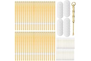 NIZIRIOO Bougies D’Oreilles,42 PCS Bougies Auriculaires,Bougie En Cire Auriculaire Avec 40 Cotons-Tiges, 21Disques De Protection,1 Cuillère,Bougie Oreilles Nettoyante Pour Détendez-Vous,Enleve Le Cerumen