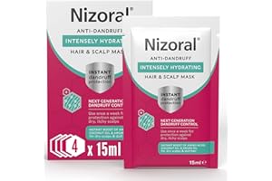 Nizoral Anti-Dandruff Intensely Hydrating Hair Mask 4X15ml, Protects against Dandruff and Leaves you with Soft, Shiny, Nourished Hair - Contains Argon Oil and Coconut Oil