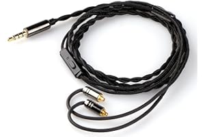 Linsoul Tripowin Zombur 4N kabel beztlenowy OFFC HiFi IEM z mikrofonem, warstwa zewnętrzna z przędzy bawełnianej dla audiofilów, kabel zamienny (z mikrofonem, MMCX)