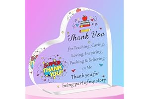 SMARGO Thank You Teacher Gifts for Women Men Teacher Appreciation Gifts Acrylic Plaque Retirement Gifts for Teacher End of Year Gift Cool Gifts for Teachers