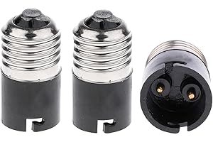 TWDRTDD Fineled, Adattatore portalampada con attacco da E27 Edison a B22 a baionetta, (confezione da 3)