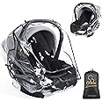 Orzbow Car Seat Rain Covers Universal,Waterproof Baby Car Seat Covers with Side Ventilation,Quick-Access Roll-Up Door,Easy Carry,for Donna,Maxi COSI,Cybex etc.