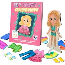 Gomice – Habillage Magnétique Princesse – Poupées En Papier – Jeu De Change De Vêtements – Voyage – Coins Arrondis – 27 X 18,5 Cm