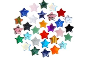 XIANNVXI 20 PCS Healing Crystals and Gemstones Stars Set - Assorted for Beginners, Gifts for Women, Witch, Witchy, Witchcraft Supplies