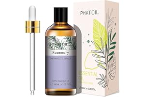PHATOIL Huile Essentielle de Romarin pour Cheveux 100 ml, Huile Essentielle 100% Pure Naturelle Bio, Huiles Essentielles d'Aromathérapie pour Diffuseur Grade Thérapeutique