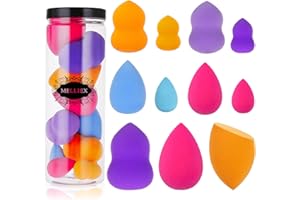 MELLIEX Spugnette Make Up, 11 pezzi Spugnetta Fondotinta per Applicare Blush Correttore, Ombretto, Cipria, Crema Cosmetica Blender Spugne di Trucco