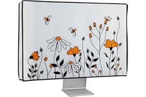 kwmobile Funda Compatible con Monitor Monitor de 20-22" - Cubierta Protectora Textil para Pantalla - Fauna y Flora
