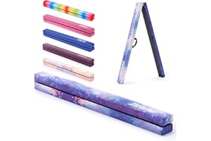ZELUS Poutre de Gymnastique Pliable 240cm/270cm Poutre de Gym Pliante Poutre d'Équilibre Antidérapant Transportable pour Enfants Filles Gymnastes