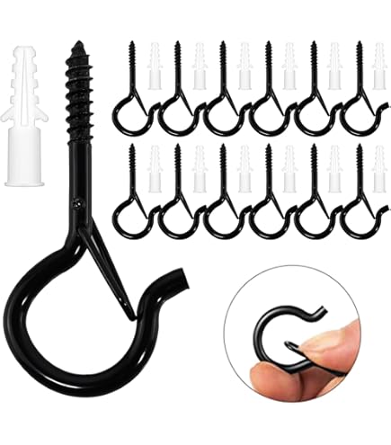 Q-Hook 25 Pezzi Ganci A Vite, Ganci Da Soffitto, Ganci A Vite Sospesi Ganci Da Parete Ganci A Vite Per Mulini A Vento Lanterne Cesti Per Piante 90663746