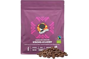 ‎AFRO COFFEE AFRO COFFEE Strong & Earthy I 250 g Premium Organic Coffee Beans Fairtrade I Arabica & Robusta Coffee Beans I Bean Coffee from East Africa with Nutty Note I Beans Hand Picked Dark Roasted Low Acid