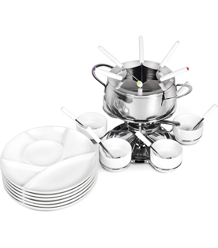 Forchette Per Fonduta In Acciaio Inox Con Manico In Legno – Set Da 6 Pezzi – Eleganti E Lavabili A Mano - 2