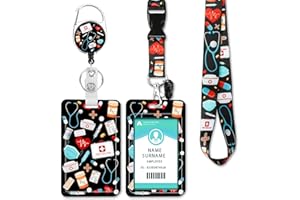 COCHIE Uchwyt na identyfikator ze sznurkiem na szyję z uchwytem na karty, pasek na szyję z Swivel Lobster Clasp - do identyfikatora, klucze, aparat, telefon komórkowy