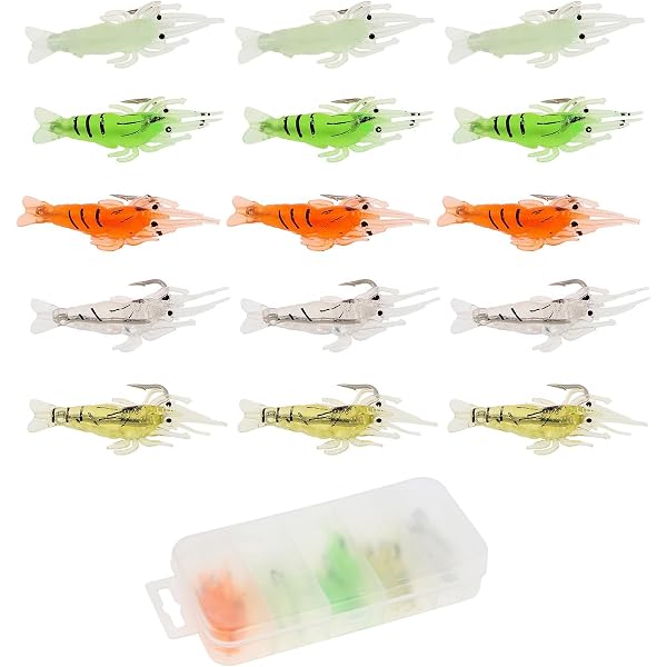 Leurres Souples Phosphorescents Pour Pêche - Lot De 12, Lumineux, Pour Eau Douce Et Mer, Outils De Pêche Pratiques