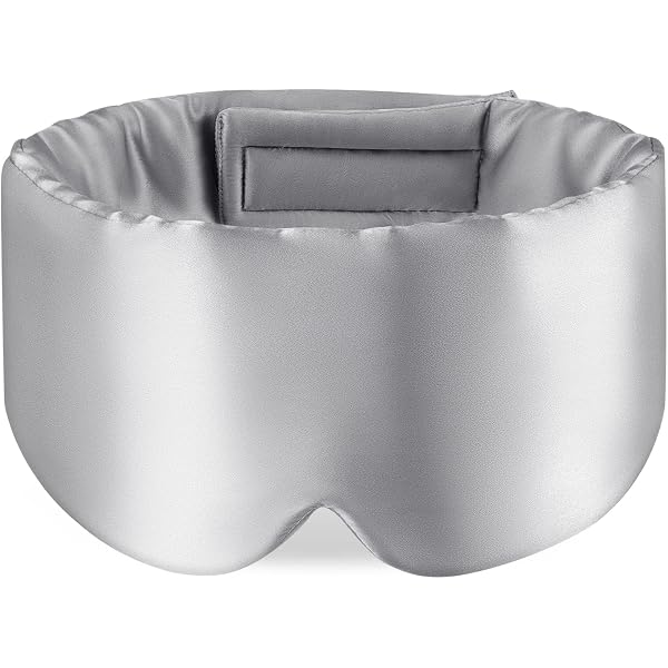 Masque De Nuit En Soie De Mûrier 100% - Réglable Et Confortable Pour Un Sommeil Profond - Bleu Marine
