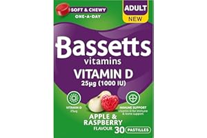Bassetts Vitamins Adult Vitamin D Apple and Raspberry Flavour 30 Gummy Pastilles