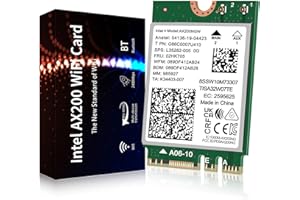 NICGIGA Carte sans fil WiFi 6 Intel AX200 NGW Bluetooth 5.2 Tri-bande 5400 Mbps Adaptateur réseau pour ordinateur portable Support Windows 10/11 (64 bits) M.2/NGFF