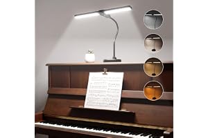 Klarlight pianolampa – LED pianolampa för upprätta/stor/digitala pianon | Flimmerfri, ögonvård, 360° flexibel svanhalk, 4 färglägen, dimbar, vikbara pianolampor för hemmakontor sovrum