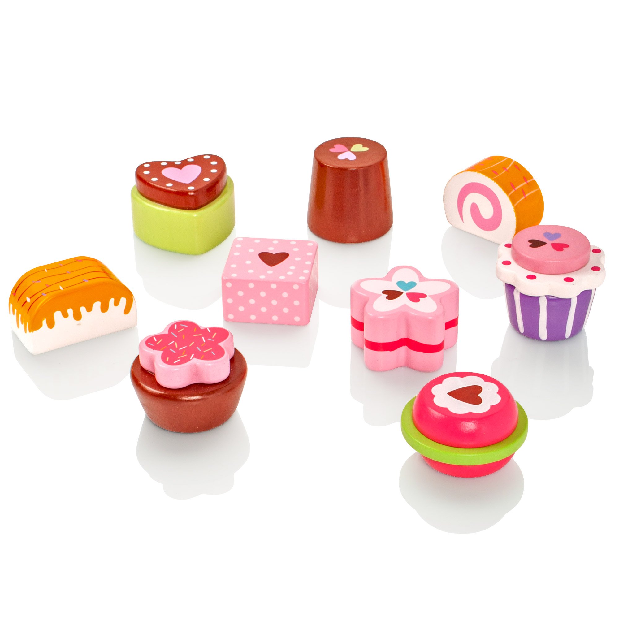 Milly Ted Wooden Cupcake Stand 9 Cakes Set Children