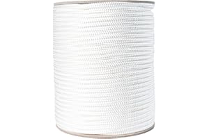 ANTICA CORDERIA MARRA DAL 1896 Corda Treccia multiuso 4mm, 100 m - Bianco - Antica Corderia Marra,Treccia mare, fai da te, garden, stabilizzato ai raggi U.V. resistente a intemperie e agenti atmosferici.