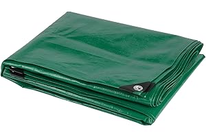 Kreator - KRT660202 - Telo di copertura in tessuto, protettivo, 2 x 4 metri, occhielli in alluminio, 120 g/m², colore: verde