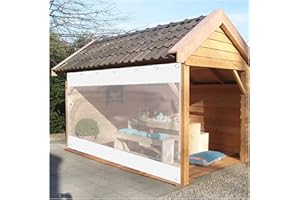 WZYJLyds Tende Trasparenti per Esterni Pannelli Laterali Impermeabili della Pergola, Privacy Copertura del Patio del Giardino 0,5mm Isolamento Termico, Universale per Tutte Le Stagioni