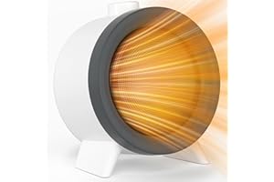 XaJarQue Electric Heater, Ceramic Heaters for Home Low Energy Silent, Space Heater with Overheat and Tip-Over Protection, 3s Quick Heating, 3 Heat Settings Suitable for Office