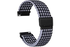 Ayadoo Correa de reloj de Nailon Trenzado, Correa de Reloj Deportiva Tejida de Liberación Rápida con Hebilla Ajustable para Hombres y Mujeres, Ancho 16mm 17mm 18mm 19mm 20mm 21mm 22mm