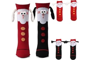 Litthing 2 pares de calcetines de Navidad magnéticos para parejas mano en mano 35-43 calcetines de amistad regalos para novio pareja familia
