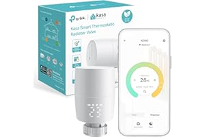 TP-Link Kasa Smart Thermostat Radiator Valve, Smart Radiator Valve, Energy Saving, LED display Radiator Thermostat Valve, Smart TRV Schedule, Works with Alexa & Google Home, Easy installation(KE100)