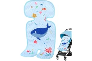 YONUARET Baby Stroller Cooling Pad, Car Seat Cooler Pad for Babies, Stroller Seat Liner for Summér, Baby Cooling Mat for Pram, Breathable Padded Stroller Cooling Mat Cooling Cushion Liners for Stroller