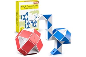 ECHOCUBE Magiczna kostka węża, 2 sztuki, 24 części, Twist Puzzle na imprezę, edukacyjna, kreatywna zabawka