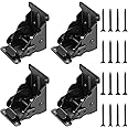 Folding Brackets, 4 Pcs Folding Table Legs, 90 Degree Foldable Furniture Leg Hinges, Self-Locking Extension Support for Table Bed Leg, Foldable Hinge Hardware Support Brackets for Work Bench