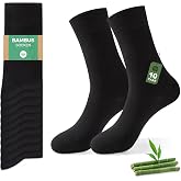TUUHAW Men's Bamboo Viscose Soft Dress Socks 10 Pairs | Soft and breathable, unisex bamboo executive socks for dressing, home