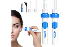 BUTBU Rimuovi la cera dell'orecchia, Pulisci Orecchie Elettrico, Di Cerume, kit di rimozione della cera dell'orecchio, 2 testine di ricambio, per Adulti, Bambini (2 Set)